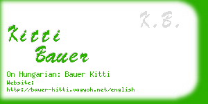 kitti bauer business card